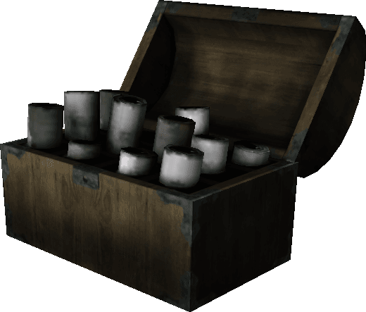 Old Box with Papers